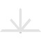 Ekena Millwork Kennewick Architectural Grade PVC Gable Bracket, 108"W x 63"H x 2"D x 6"F, 14/12 Pitch GBP108X63X0206KEN00 - alternate 4
